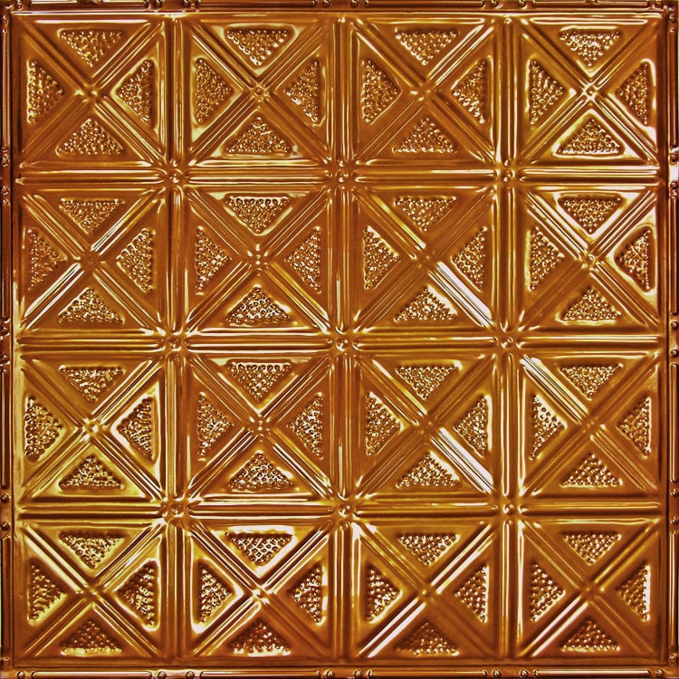 Koperen tegel voor wand of plafond